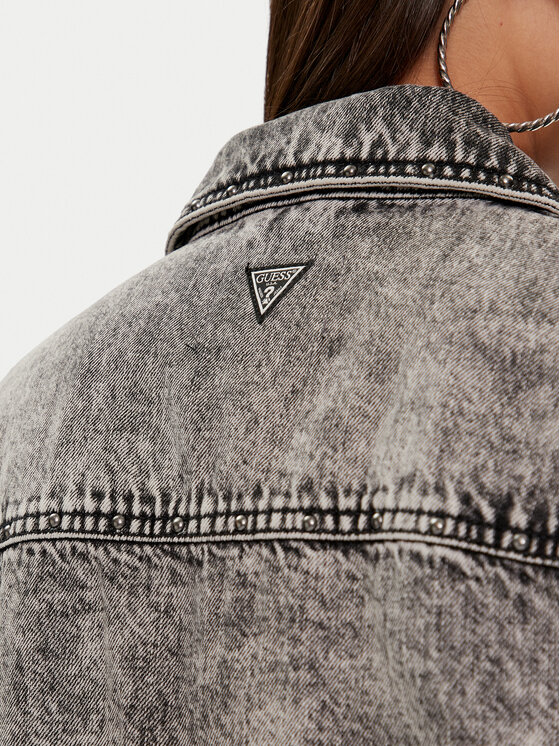 Guess Guess Džinsa jaka Clarette W4RN62 D56B3 Pelēks Regular Fit