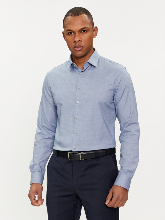 Calvin Klein Košeľa K10K112305 Modrá Slim Fit