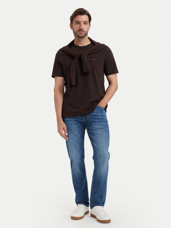 Tommy Hilfiger Tommy Hilfiger T-Shirt Ess Seasonal MW0MW39995 Σκούρο καφέ Regular Fit
