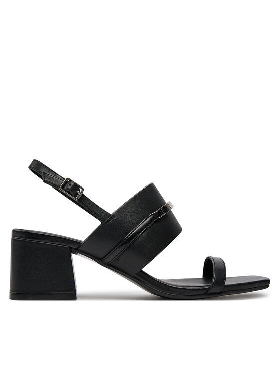 Sandale Calvin Klein Heel Sandal 45 Met Bar Lth HW0HW02056 Black BEH