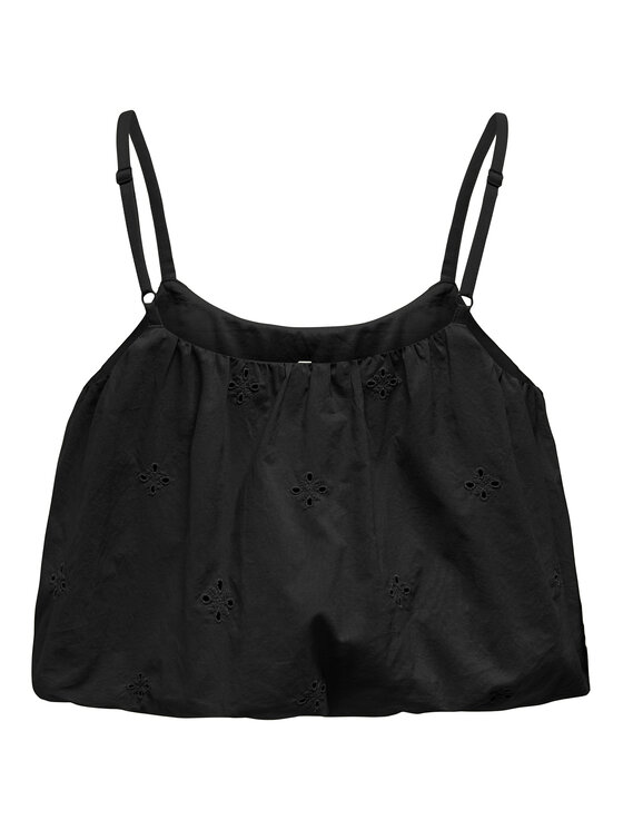 ONLY ONLY Top Lou 15342566 Czarny Cropped Fit