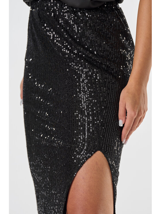 Awama Awama Sukňa A692 Čierna Basic Fit