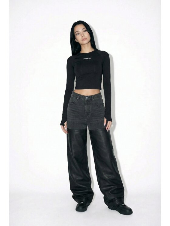 MissDenim MissDenim Jeansy Baggy Jeans Czarny Baggy Fit
