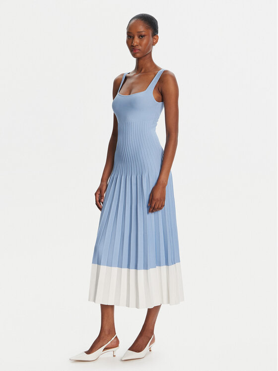 STAUD STAUD Rochie tricotată Ellison R25R2199VN Albastru celest Regular Fit