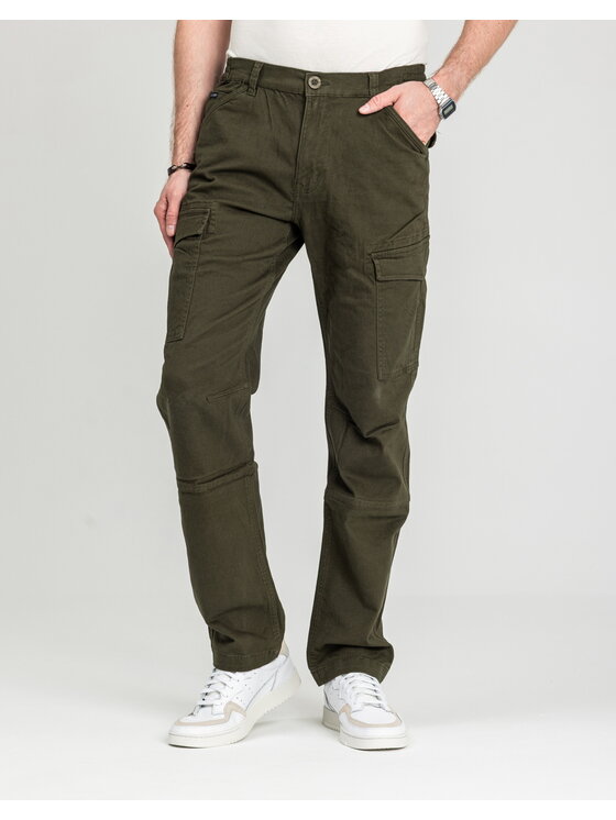 Marcus Marcus Pantaloni di tessuto Gerry Cargo 5052 Verde Regular Fit