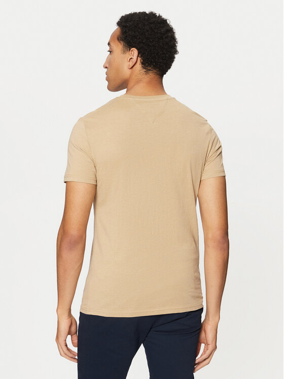 Tommy Jeans Tommy Jeans Tričko Jaspe DM0DM20363 Béžová Slim Fit