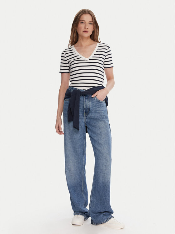Tommy Hilfiger Tommy Hilfiger Póló WW0WW40584 Fehér Regular Fit