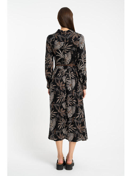 CLICK CLICK Každodenní šaty 60-6160 Černá Regular Fit