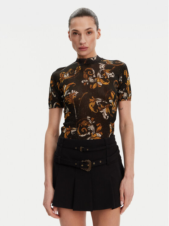 Versace Jeans Couture Versace Jeans Couture Светр 78HAFM07 Чорний Slim Fit