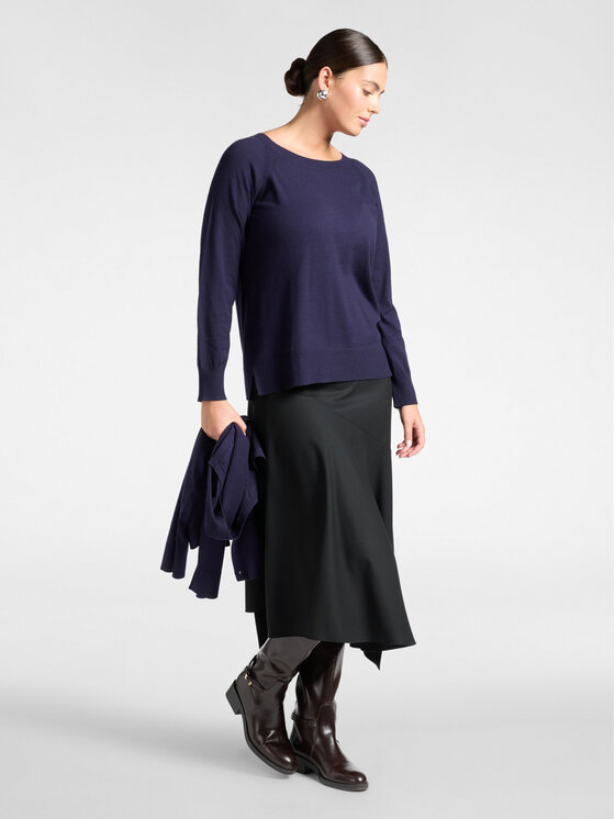 Elena Mirò Elena Mirò Gonna midi 1005P000102N033 Nero Flared Fit