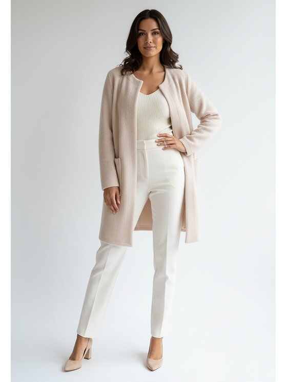 FIGL FIGL Ζακέτα M1252 Μπεζ Regular Fit