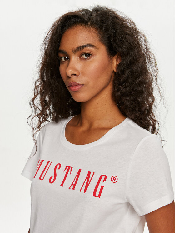 Mustang Mustang T-Shirt Alma 1013933 Bílá Regular Fit