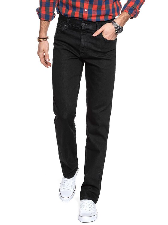Wrangler Wrangler Pantaloni di tessuto TEXAS Nero Straight Fit