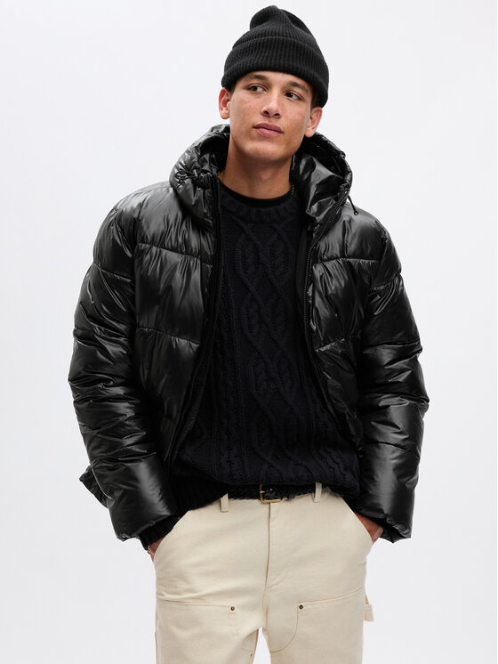 Gap Gap Žieminė striukė 816437-01 Juoda Regular Fit