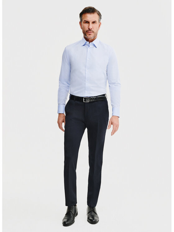 Pako Lorente Pako Lorente Spodnie garniturowe P25SP-6G-014 Granatowy Super Slim Fit
