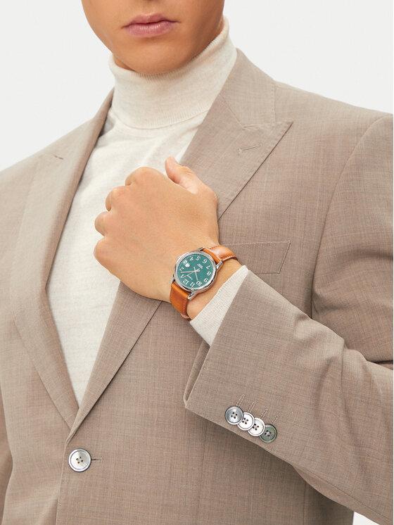 Timex Timex Часовник Easy Reader Classic TW2W54600 Кафяв