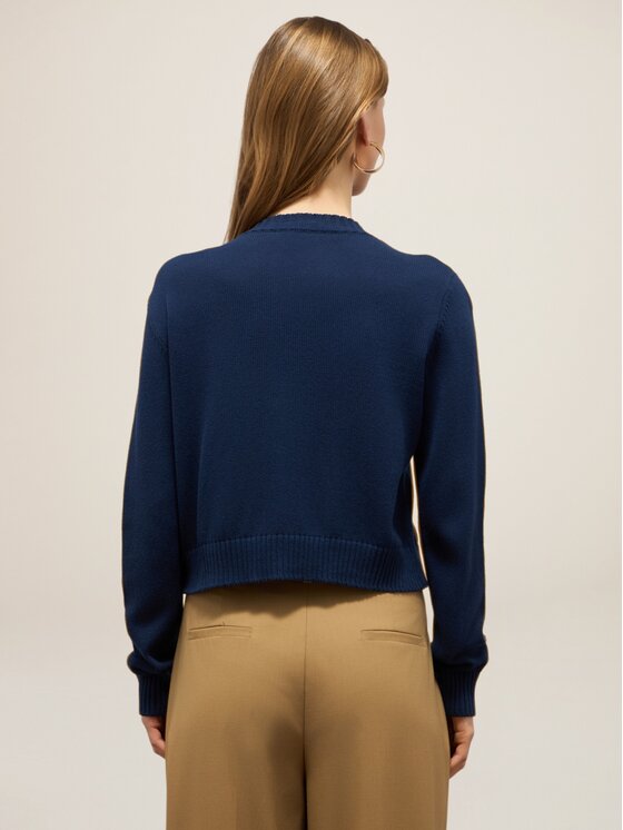 Oltre Oltre Cardigan M361J005101N034 Blu Slim Fit