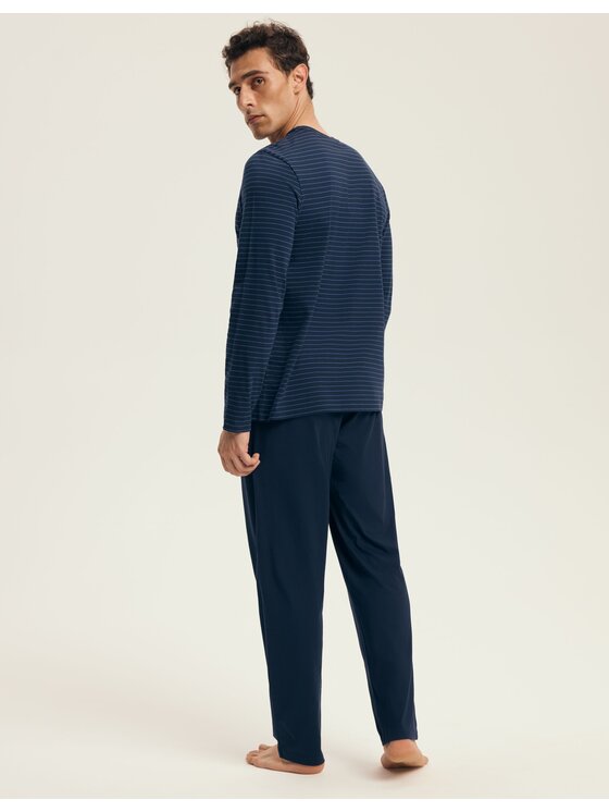 Henderson Henderson Piżama 43455 Granatowy Regular Fit
