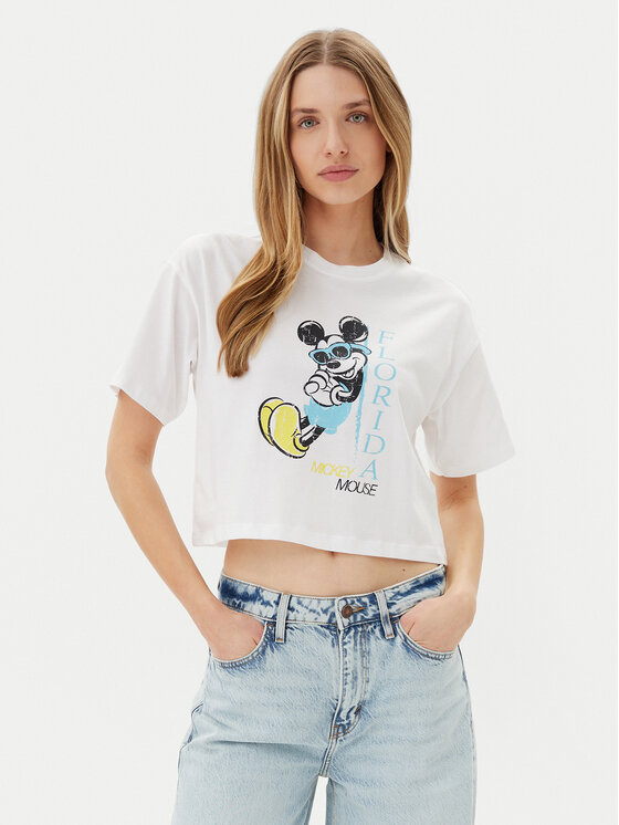 ONLY ONLY Póló Mickey Minnie 15348126 Fehér Regular Fit