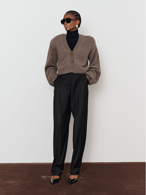 La Mania La Mania Sweter MARI 2 Brązowy Classic Fit