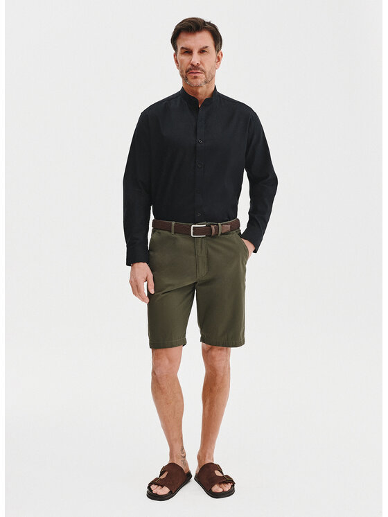 Pako Lorente Pako Lorente Szorty materiałowe P25SN-WS-007 Zielony Classic Fit