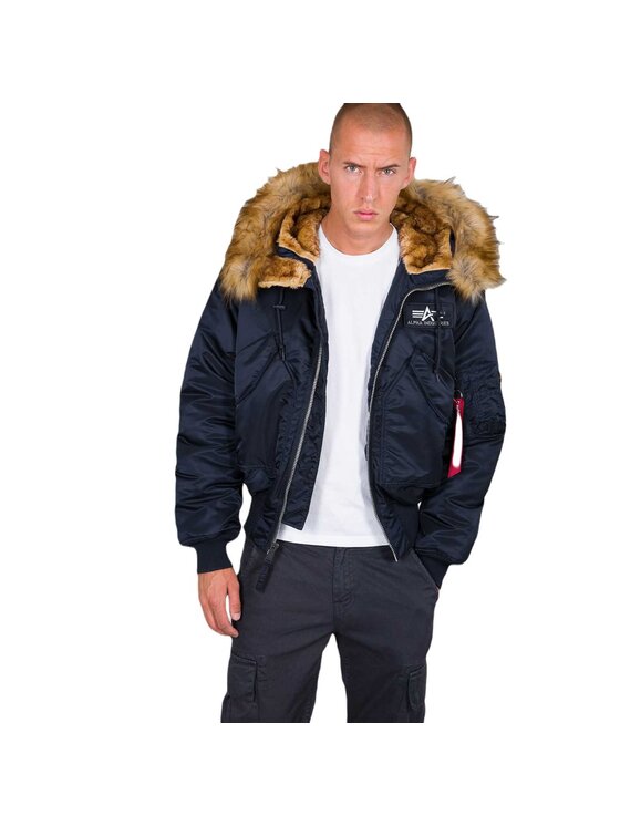 Alpha Industries Alpha Industries Kurtka bomber AI.113145-07-S Granatowy Regular Fit