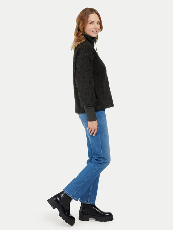 Didriksons Didriksons Fliso džemperis Mella 505446 Juoda Relaxed Fit