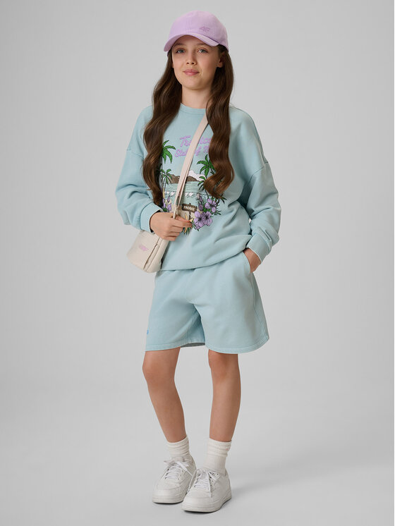 4F 4F Szorty sportowe SUMMER SPLASH Niebieski Loose Fit