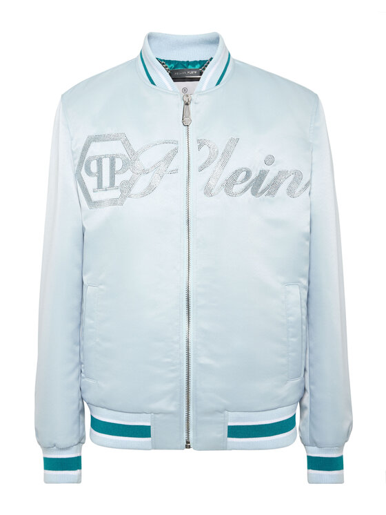 PHILIPP PLEIN PHILIPP PLEIN Kurtka bomber 24315 Niebieski jasny Regular Fit