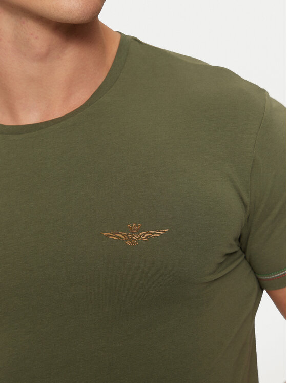 Aeronautica Militare Aeronautica Militare T-Shirt AM1UTI003 Zielony Regular Fit