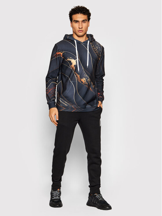 Felpa Unisex Black And Gold Nero Regular Fit