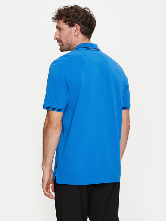 Bugatti Bugatti Polo majica 8150 55001A Modra Slim Fit