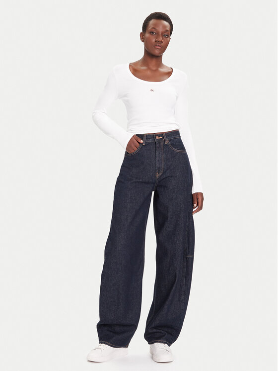 Calvin Klein Jeans Calvin Klein Jeans Džinsai Extreme LV047D701G Tamsiai mėlyna Barrel Fit