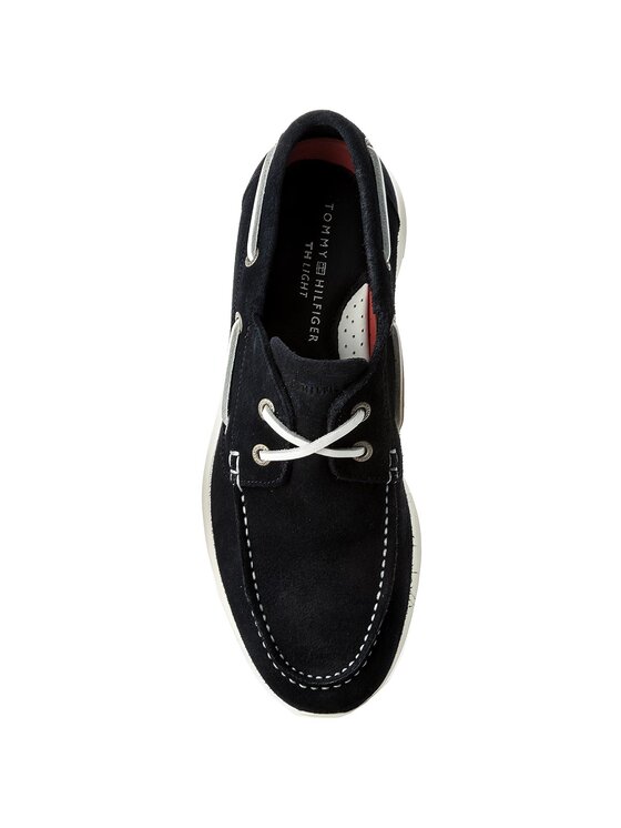 Tommy Hilfiger Tommy Hilfiger Mokasinai Lightweight Suede Boatshoe FM0FM01250 Tamsiai mėlyna