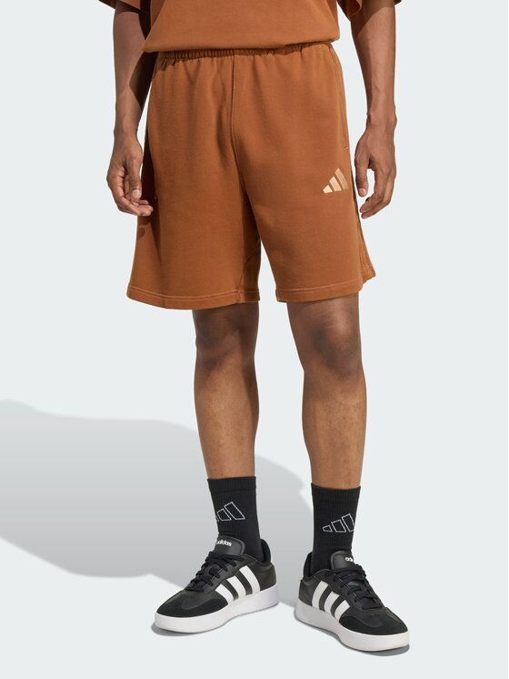 adidas adidas Szorty materiałowe 151819 Brązowy Loose Fit