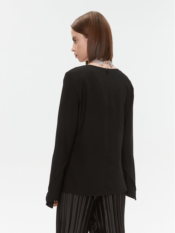 DKNY DKNY Блузка UI3T2180 Чорний Regular Fit