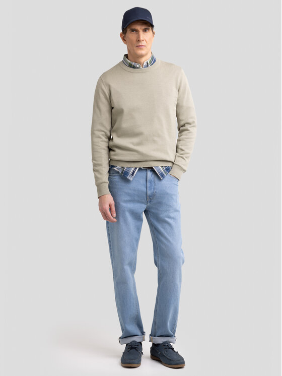 BIG STAR BIG STAR Sweter BASILIAN Zielony Basic Fit