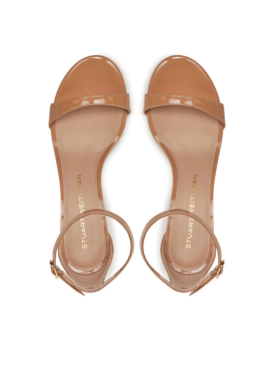 Stuart Weitzman Stuart Weitzman Sandały Nudist Block 75 SJ983 Beżowy