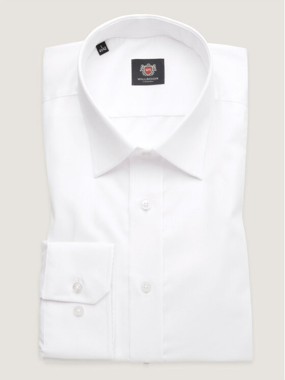Willsoor Willsoor Koszula 47451sl Biały Slim Fit