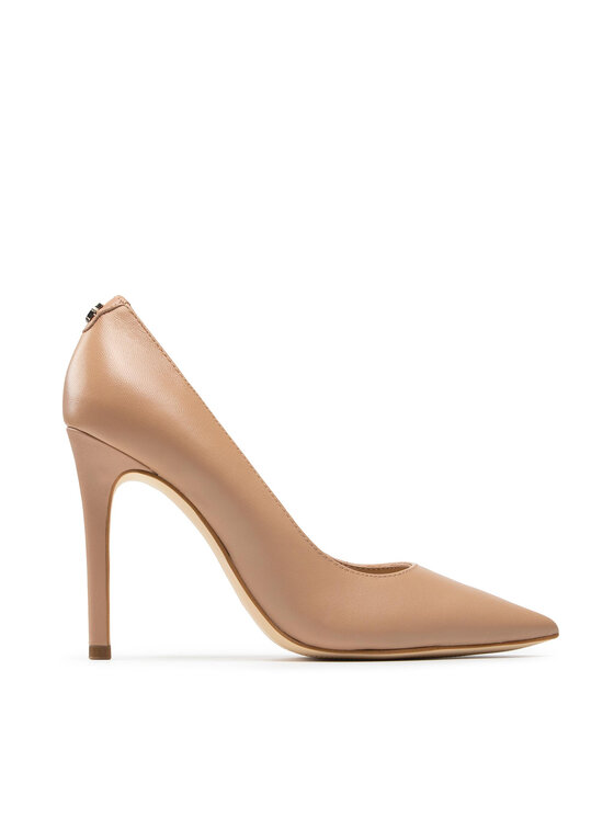 Pantofi cu toc subțire Guess Gavi9 FL7GA9 LEA08 Bej