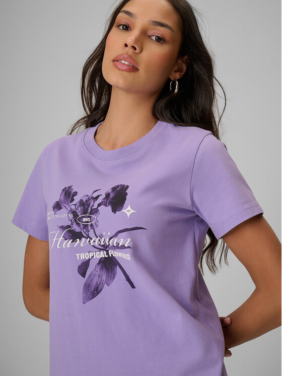 4F 4F T-Shirt TROPIC ORCHID Fioletowy jasny Regular Fit