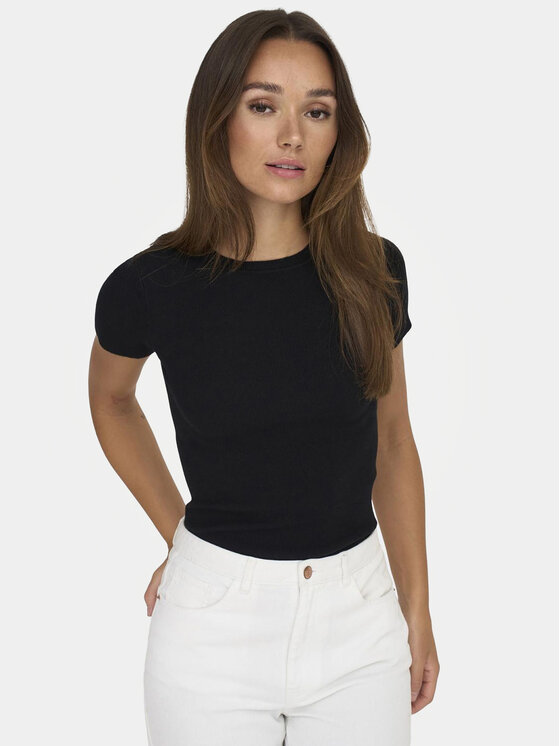 JDY JDY Tričko Cirkeline 15307860 Čierna Slim Fit