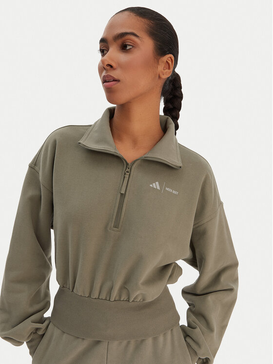 adidas adidas Bluza JM1101 Zielony Loose Fit