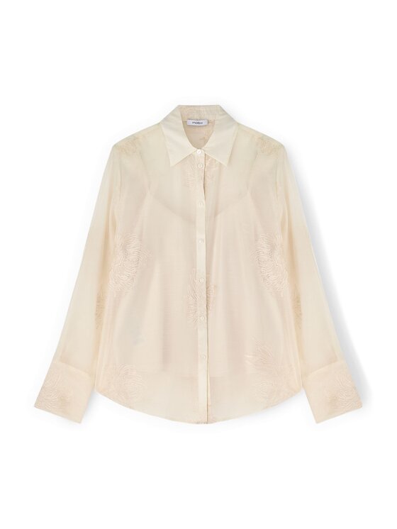Motivi Motivi Camicia 5030W000532N011 Bianco Over Fit