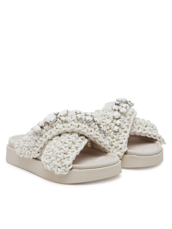 Inuikii Inuikii Παντόφλες Woven Stones 70104-106 1100 Λευκό