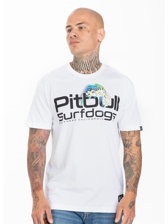PITBULL PITBULL T-Shirt Camino Biały Regular Fit