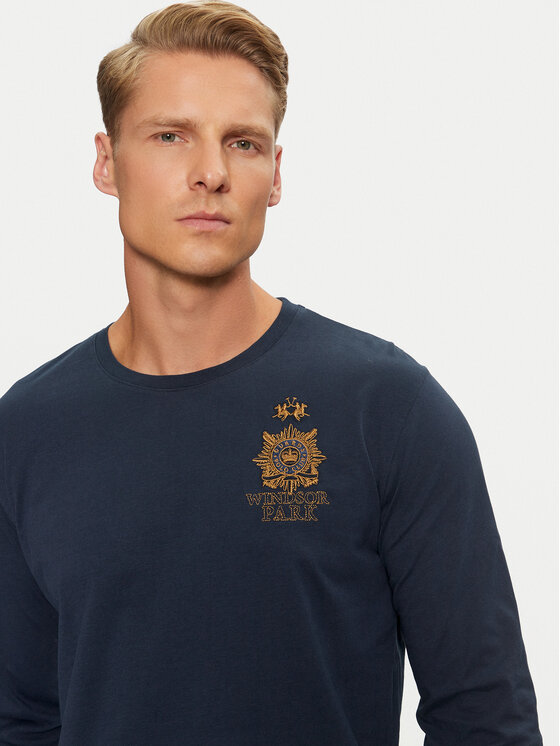 La Martina La Martina T-Shirt ZMRG30 JS342 Granatowy Regular Fit