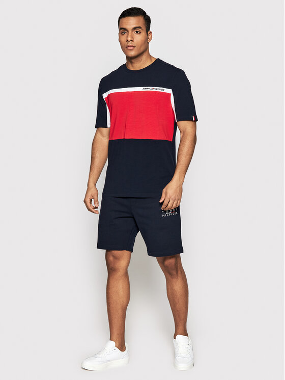Tommy Hilfiger Tommy Hilfiger Pantaloncini sportivi Square Logo MW0MW24152 Blu scuro Regular Fit