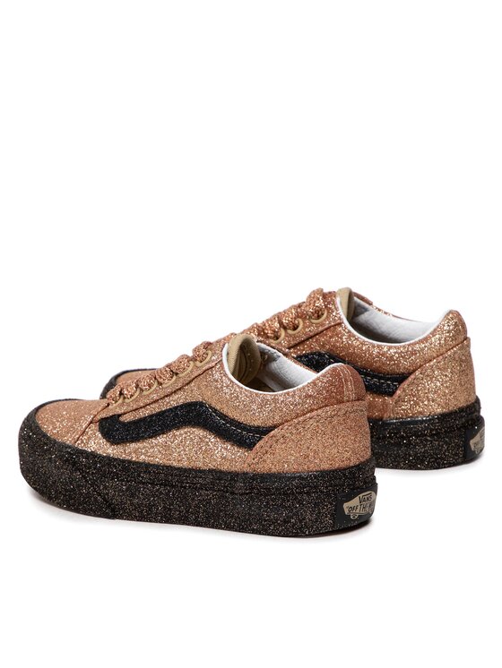 Vans old hotsell skool glitter platform