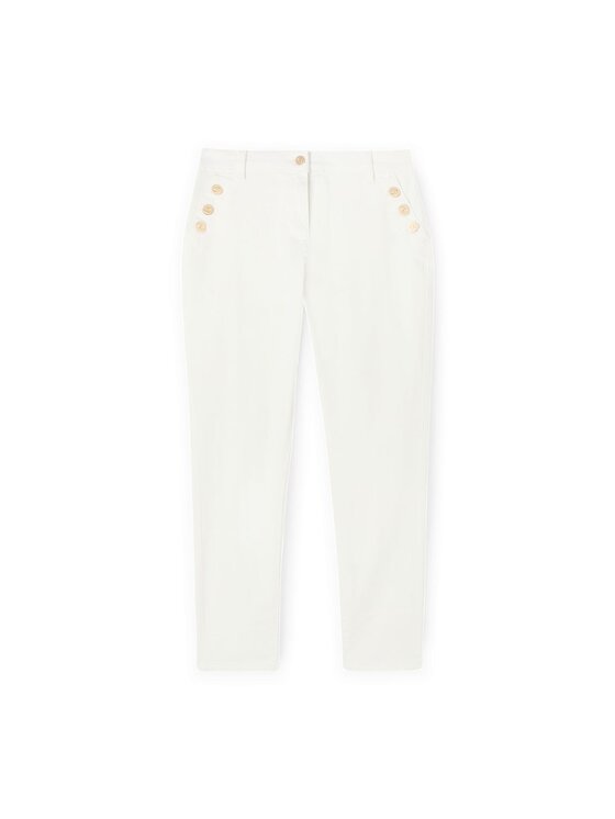 Motivi Motivi Pantaloni di tessuto P738Q003910N011 Bianco Regular Fit